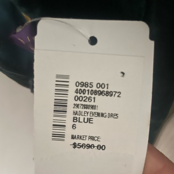 Ralph Lauren Hadley Green Velvet Gown NWT - Picture 11 of 12